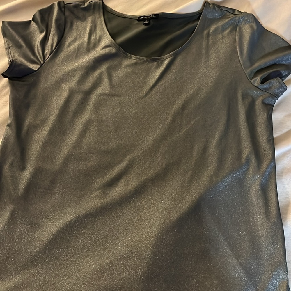 Silver metallic blouse